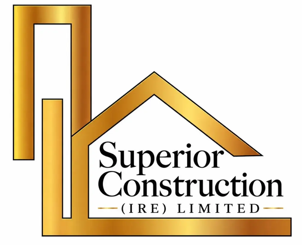 Superior Construction IRE Limited Logo Gold White Background